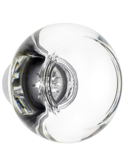 Over-Sized Georgetown Crystal Knob With Solid Brass Base